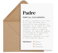 CONTRAXT Tarjeta regalo Dia del Padre. Regalo original padre Postal papa cumpleaños papa Que regalar a un padre Felicitacion tarjetas feliz día del Padre