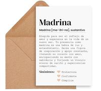 CONTRAXT Tarjeta regalo original peticion Madrina del bebe. Tarjeta postal idea regalo original para preguntar Quieres ser mi madrina Peticion madrina bautizo o madrina del bebe (Madrina)