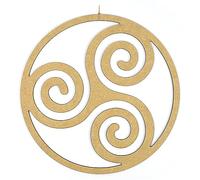 CONTRAXT Triskel simbolos celtas decorativos. Cuadros de mandalas de madera tallada calada para la pared Regalos talismanes nudo celta amuletos proteccion meditación (Triskel, MDF)