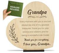 CONTRAXT Wooden Grandfather Card. Unique Grandfather's Day Gift Wooden Sentimental Gifts for Grandpa Christmas Cards from Grandson Granddaughter (Grandfather)