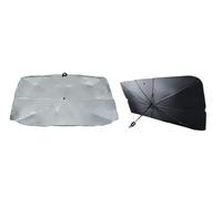 CONTREJOUR 551006 Parasol Tipo Paraguas Plegable para Interior de Coche, Anti UV, Talla L 140x79 cm