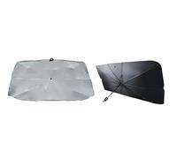 CONTREJOUR Parasol Coche Tipo Paraguas M 125x65 cm - Anti-UV y Anti-Calor - Plegable Compacto