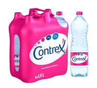 Contrex Agua plana Botella Agua mineral natural Contiene naturalmente calcio y magnesio 6 x 1,5 L