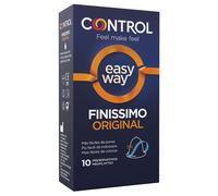 Control Preservativos Easy Way Finissimo - Caja de 10 Condones Más Fácil de Poner, Lubricados. Disfruta de unos Preservativos con Ajuste Perfecto para una Relación Segura.