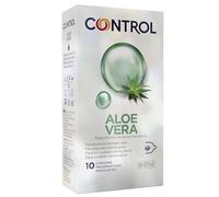 CONTROL Aloe Vera Preservativos Hidratantes y Extra Lubricados con Aloe Vera, 10 preservativos