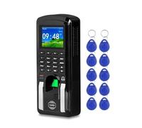 Control De Acceso De Huellas Dactilares RFID TCP/IP, Sistema De Tiempo De Asistencia Biométrico, Máquina, Grabadora De Registro De Empleado, USB De 2,4 Pulgadas(Size:Black)