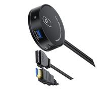 Control de alimentación externo de escritorio con USB y audio de 3,5 mm opcional para un fácil acceso