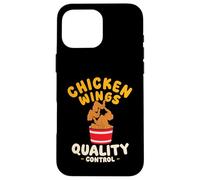 Control de Calidad de Las alitas de Pollo para Amantes del Pollo Carcasa para iPhone 16 Pro MAX