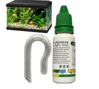 Control de de Vidrio Acuario acuático | Comprobador de Gota con solución - Comprobador de acuático, Kit de de Acuario Transparente para acuarios plantados, acuarios,