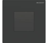 Mando para urinario Geberit con desagÃŒe electrónico, funcionamiento con baterÃa, tapa tipo 30, Color: negro / mate - 116.037.16.1