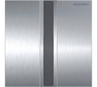 Geberit - Sistema De Descarga Geberit Para Urinarios Con Accionamiento De Descarga Electrónico, Servicio A Batería, Placa Ciega Serie 50: Cromado Cepillado (116.036.GH.1)