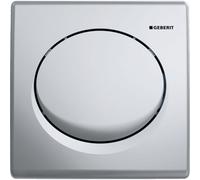 Mando para urinario Geberit con desagÌe neumático, placa de accionamiento de plástico, Basic, Color: cromado mate - 115.820.46.5