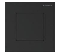 Control de descarga de urinario Geberit tipo 40, con accionamiento neumático de descarga, placas de accionamiento, cuadradas, acero inoxidable, 116.217.QD.1, Color: Negro cromo cepillado