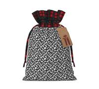 Control de juego impreso con cordón de Navidad, embalaje festivo, bolsas de cumpleaños de Navidad, necesidades de envoltura