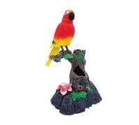 Control de loros por voz: juguetes para pájaros de inducción activados por voz, juguete realista para pájaros de simulación de gorrión lindo, gorrión parlante repite lo que dices, juguete para loros d