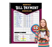 Control de pagos y facturas, Rastreador de pagos y facturas - Libro mensual sobre gestión financiera 'organizador de dinero para la familia - Seguimiento y gastos, guía de