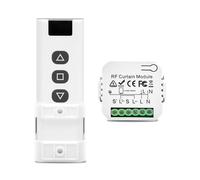 Control de persiana por radio con mando a distancia, compatible con persianas, persianas, toldos, fácil montaje, hasta 100 m de alcance, alternativa al actuador de persianas Homematic IP, 2200 W