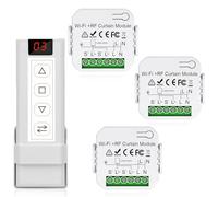 Control de persiana por radio, control de persianas inalámbricas, módulo de interruptor de persiana, 1 mando a distancia para 3 receptores independientes, interruptor inalámbrico para persianas