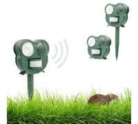 Control de plagas - 4 Estaciones - Flash 5 LED - Ultra Sonic - Detector de Movimiento