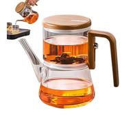 CONTROL DE PRENSA | Vidrio separador de agua | Infusión extraíble gruesa para y mate de flores, robusto resistente al calor, elaboración ligera de control de prensa, té de hojas sueltas, té de hierbas