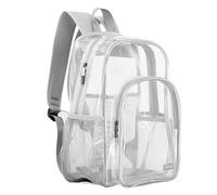 Control de seguridad sin esfuerzo - Estructura de vinilo transparente, mochila de PVC transparente | Cómodo respaldo acolchado para la organización diaria de los desplazamientos, mochila grande y