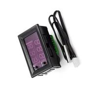 Control de termostato programable LED doble, impermeable, DC12 V, funciona con rangos de temperatura precisos de 50 ℃ a 110 ℃, pantalla LED de temperatura a color