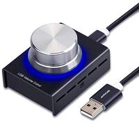Control de Volumen USB, Control de Volumen de Audio sin pérdidas para Ordenador, Compatible con XP/MAC/Vista/Win7/8/10 Android y función de Silencio