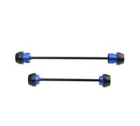 Control deslizante del marco de la motocicleta Protector Rueda Eje Horquilla Deslizador Anticaída Para YZFR7 2021-2025 Protectores Chasis Motocicleta Tornillo Soporte Trasero Delantero(AZUL)