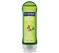 Control Exotic Escape Gel de Masaje y Lubricante Íntimo 200 ml - Pack de 2 (400 ml Totales)