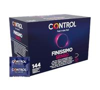 Control Finissimo Senso Preservativos - Caja de condones muy finos para mayor sensibilidad, 144 unidades, Gama placer natural, lubricados, óptima adaptabilidad
