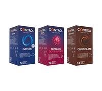 Control Funky Mix estuche de preservativos clásicos, estimulantes y aromatizados - 68 preservativos