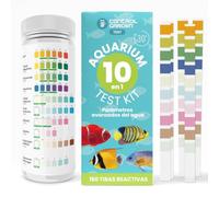 + CONTROL GARDEN 160 Tiras Reactivas Test Acuario 10 en 1 | Test para Pecera, Estanque de Peces de Agua Dulce y Marina | Kit Control Completo de pH, Cloro, Nitritos, Nitratos, Amonio, GH, KH y Más