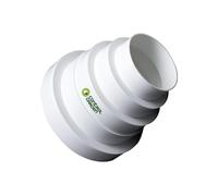 CONTROL GARDEN Reductor Universal para Sistemas Ventilación - Acople Conector para Conductos Ventilación Diámetro Ø 80 100 120 125 150 mm - Reductor Tubo Blanco