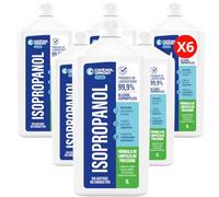 CONTROL GARDEN x6 Alcohol Isopropilico 99,9% 1 L | Isopropanol Puro ¡Limpieza Profesional de Componentes Electronicos, Optica y Superficies Delicadas | Limpiacristales Sin Residuos Rapida Evaporacion