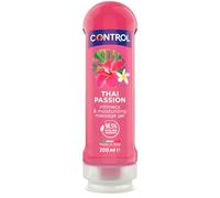 CONTROL Gel de masaje corporal 2 en 1, Transparente, 200 ml (Paquete de 1)