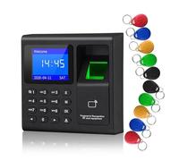 Control Horario Empleados, Máquina de asistencia con huella dactilar F30, control de acceso con teclado, reloj de tiempo eléctrico, grabadora, gestión de datos USB con llaves ,Material de Oficina