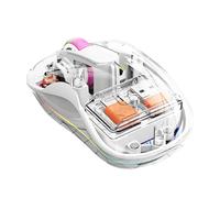 Control inalámbrico transparente por computadora, control de computadora recargable inalámbrico para sala de estar, aulas, estudio, clic silencioso para trabajar, aprender y jugar