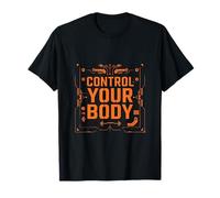 Control Mentalidad Fuerza Disciplina Fitness Gráfico Camiseta