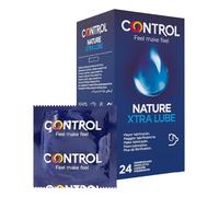 Control Nature Xtra Lube Preservativos Extra Lubricados de Látex Natural con Depósito - 24 Preservativos