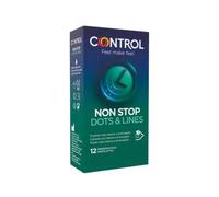 CONTROL - NONSTOP PUNTOS Y ESTRIAS PRESERVATIVOS 12 UNIDADES