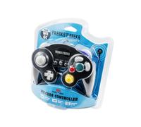 Control para wii y gamecube, freaks and geeks, mando negro con turbo y