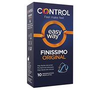 Control Preservativos Easy Way Finissimo - Caja de 10 Condones Más Fácil de Poner, Lubricados. Disfruta de unos Preservativos con Ajuste Perfecto para una Relación Segura.