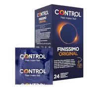 Control Preservativos Finissimo Original. Caja Condones Súper Finos, Extra Sensibilidad, Lubricados, Sexo Seguro. Disfruta de un Ajuste Perfecto para una Relación Segura, 1 Caja x 24 Unidad