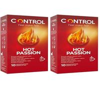 CONTROL Preservativos Hot Passion - Condones Con Efecto Calor Y Textura De Puntos Y Estrías Para Mayor Estimulación - 10 Uds - Látex - Color Transparente - Forma Ergonómica, estandar, 45 g