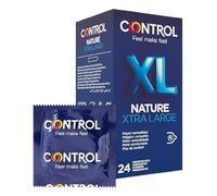 Control Preservativos Nature XL. Caja Pack Ahorro 24 Condones Tamaño Más Grande, Mayor Comodidad, Lubricados. Disfruta de unos Preservativos con Ajuste Perfecto para una Relación Segura.