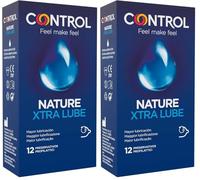 Control Preservativos Nature Xtra Lube. Caja de 12 Condones, Mayor Lubricación, Gama Placer Natural, Sexo Seguro. Disfruta de unos Preservativos con Ajuste Perfecto para una Relación Segura.