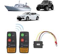 Control Remoto De Cabrestante Inalámbrico, Kit De Controlador De Cabrestante Eléctrico Universal Rango De 75 Pies 12V 24V Alta Sensibilidad Piezas Automotrices Accesorios Para Automóvil ATV Camión