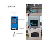 Control Remoto de Copia de 433 MHz, 50 Metros, Clon para Abre-Puertas de Garaje Eléctrico, Controlador Duplicador, Color Azul.