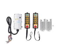 Control remoto de grúa industrial, mango doble resistente, 6 teclas, receptor de transmisor de polipasto eléctrico DC24V para grúas transportadoras, maquinaria CNC, construcción