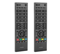 Control Remoto Inalámbrico de TV de 2 Piezas,Botón Sensible del Controlador de Televisión Portátil,Control Remoto de Repuesto Aplicable para CT-90326 CT-90380 CT-90336 CT-90351